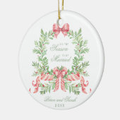 This the Season to Be 結婚した初めてのクリスマス写真 セラミックオーナメント (左)