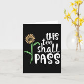 This Too Shall P Motivational  カード (黄色い花)