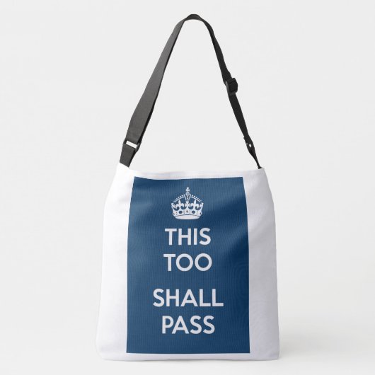"This too shall pass" クロスボディバッグ (裏面)