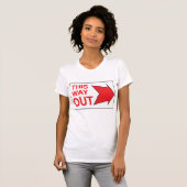This Way Out Sign Womens T-Shirt Tシャツ (正面フル)