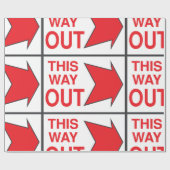 This Way Out Sign Wrapping紙 ラッピングペーパー (フラット)