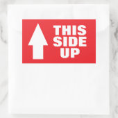 This way up arrow stickers for moving or shipping 長方形シール (バッグ)