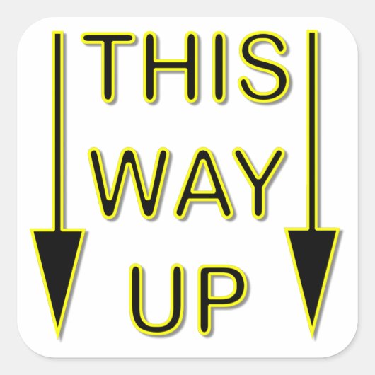 This Way Up Squareステッカー スクエアシール (正面)