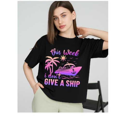  "This Week I Don't give a ship for cruise lovers トライブレンドＴシャツ