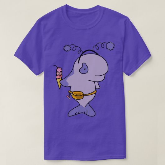 This whale loves ice cream tシャツ (デザイン正面)