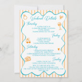 This Wife Is A Showgirl Bach Party 4-Day Itinerary 招待状 (裏面)