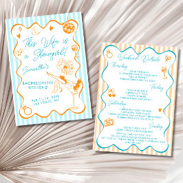 This Wife Is A Showgirl Bach Party 4-Day Itinerary 招待状