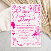 This Wife Is A Showgirl Bachelorette Itinerary 招待状