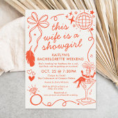 This Wife Is A Showgirl Bachelorette Itinerary 招待状