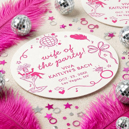 This Wife Is A Showgirl Bachelorette Party Favor ラウンドペーパーコースター