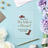 This Wife is a showgirl bachelorette party name da アクリル招待状 (インサイチュ (ウェディング))