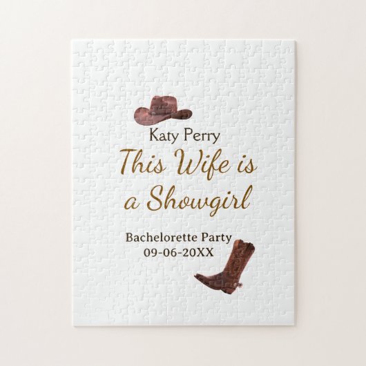 This Wife is a showgirl bachelorette party name da ジグソーパズル (縦)