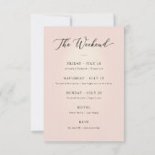 This Wife Is a Showgirl Blush Bachelorette Weekend 招待状 (裏面)