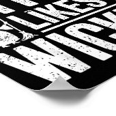 This Witch Likes It Wicked Funny Halloween Broom  ポスター (角)