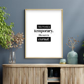 This World Is Temporary – Islamic Wall Art ポスター