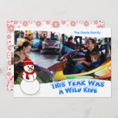 This Year Was a Wild Ride Christmas Photo Card シーズンカード (正面/裏面)