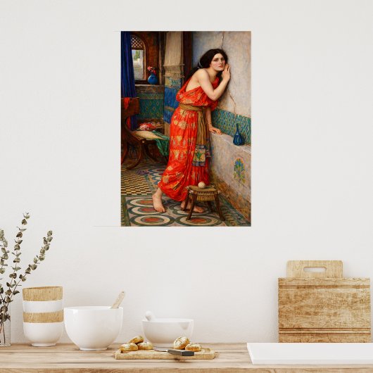 Thisbe by John William Waterhouse ポスター (キッチン)