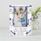 Thistleスコティッエレガントトモダンフローラ写真 セーブザデート (スタンド正面)