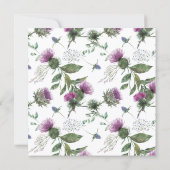 Thistle Botanical Color Palette Card 招待状 (裏面)