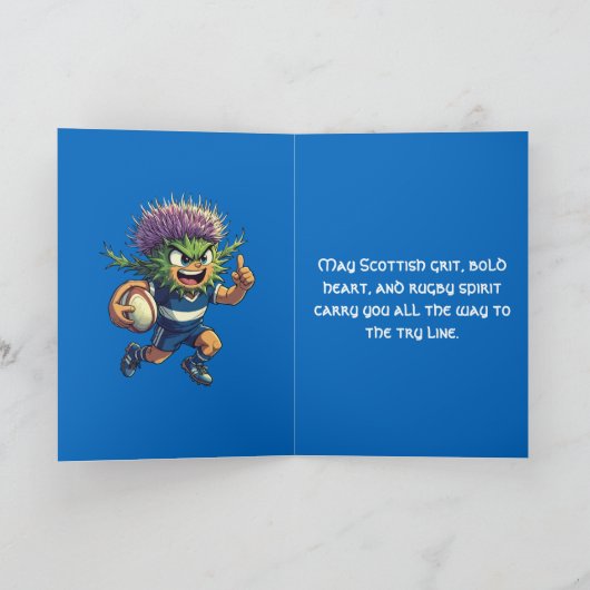 Thistle Dash Scottish Rugby Motif カード (内部)