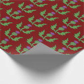 Thistle (on Red) ラッピングペーパー (角)