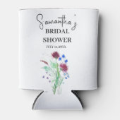 Thistle Purple Flowers Scottish Boho Bridal Shower 缶クーラー (正面)