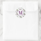 Thistle Purple Monogram Envelope Seal  ラウンドシール (バッグ)