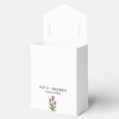 Thistle Purple Scottish Floral Modern Wedding フェイバーボックス (オープン)