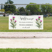 Thistle Scotland Flowers Rustic Elegant Wedding 横断幕 (インサイチュ)