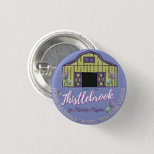 THISTLEBROOK BRANDリボンボタン 缶バッジ (正面&裏面)
