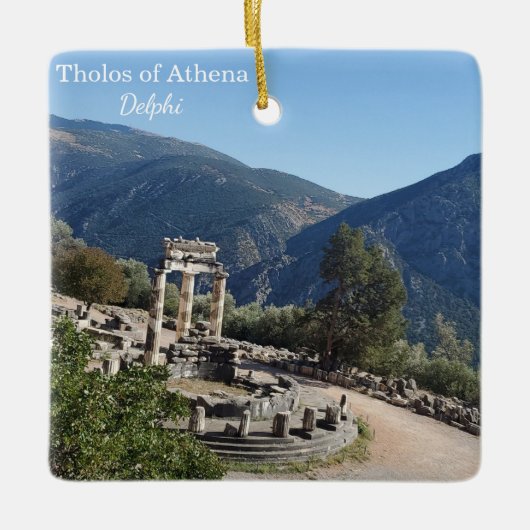 Tholos of Athena Delphi Greece Souvenir Ornament セラミックオーナメント (正面)