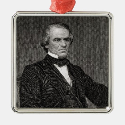 Thom著写真から刻まれるアンドリュー・ジョンソン メタルオーナメント (正面)