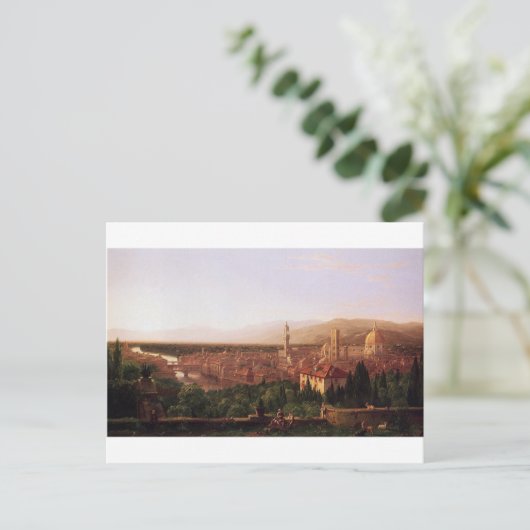 Thomas Coleによるサンミニアトからのフィレンツェの見解 ポストカード (スタンド正面)