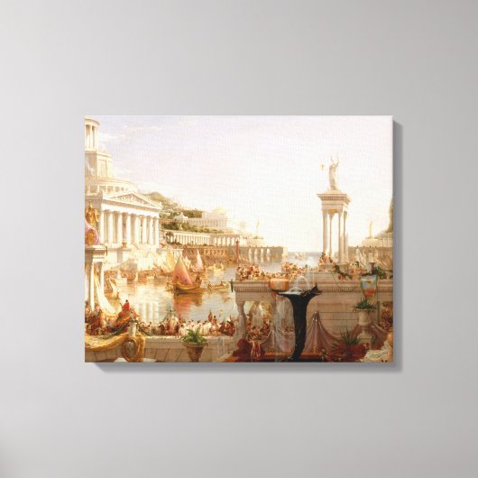 Thomas Cole – ザ・コンシューマライゼーション、ザ・コース キャンバスプリント (正面)