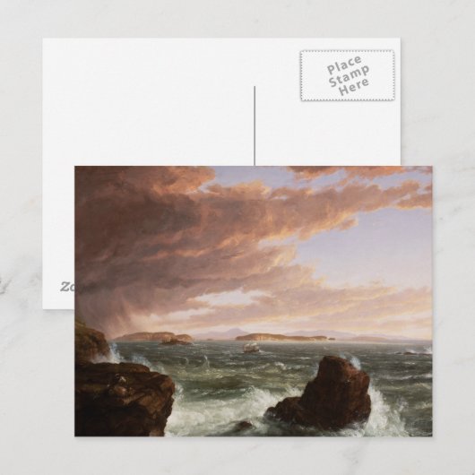 Thomas Cole – フランス湾の景色 ポストカード (正面/裏面)