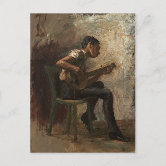 Thomas Eakins – バンジョプレーヤー1877ポストカード ポストカード (正面)