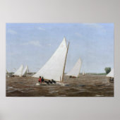 Thomas Eakins - Sailbots Racing on the Delaware ポスター (正面)