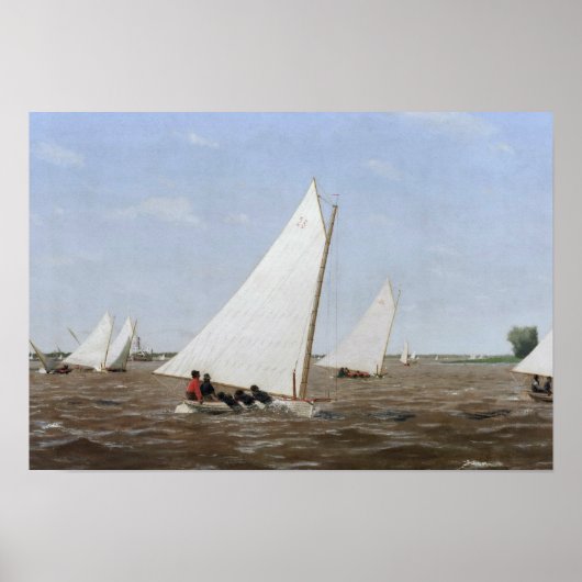 Thomas Eakins - Sailbots Racing on the Delaware ポスター (正面)