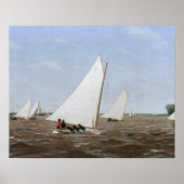 Thomas Eakins - Sailbots Racing on the Delaware ポスター (正面)