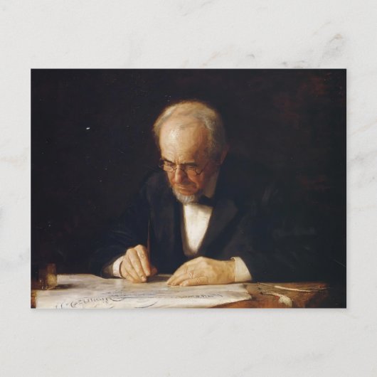 Thomas Eakins-The 書 Master (Benjamin Eakins) ポストカード (正面)