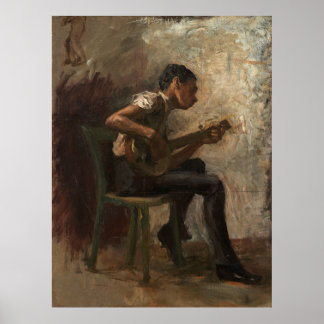 Thomas Eakins - The Banjo Player 1877ポスター ポスター