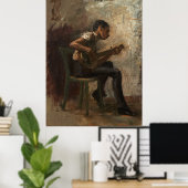 Thomas Eakins - The Banjo Player 1877ポスター ポスター (ホームオフィス)