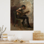 Thomas Eakins - The Banjo Player 1877ポスター ポスター (キッチン)