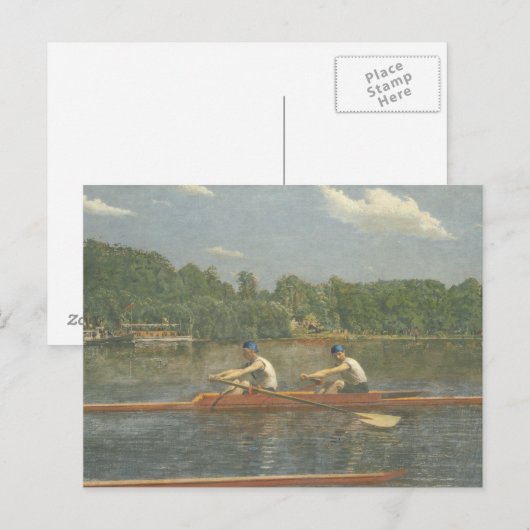 Thomas Eakins - The Biglin Brothers Racing ポストカード (正面/裏面)