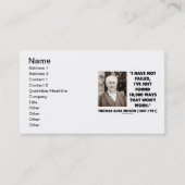 Thomas Edison私は失敗していない10,000の方法を見つけた 名刺 (正面)