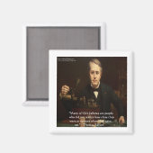Thomas Edison "B4成功"知恵の引用文ギフト マグネット (正面/裏面)