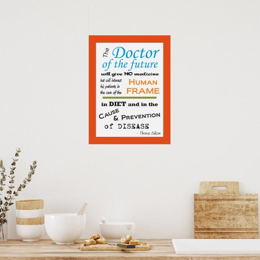 Thomas Edison Doctor of Future Poster Customize ポスター (キッチン)