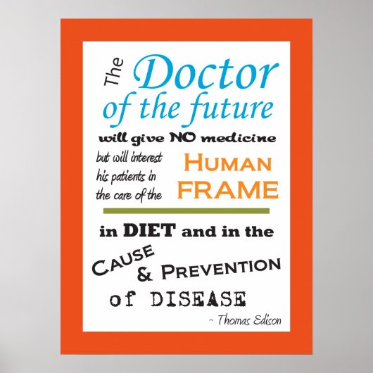 Thomas Edison Doctor of Future Poster Customize ポスター (正面)