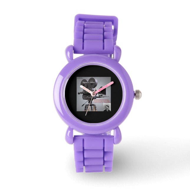 Thomas Edison "For Success"引用文ウォッチ 腕時計 (正面)