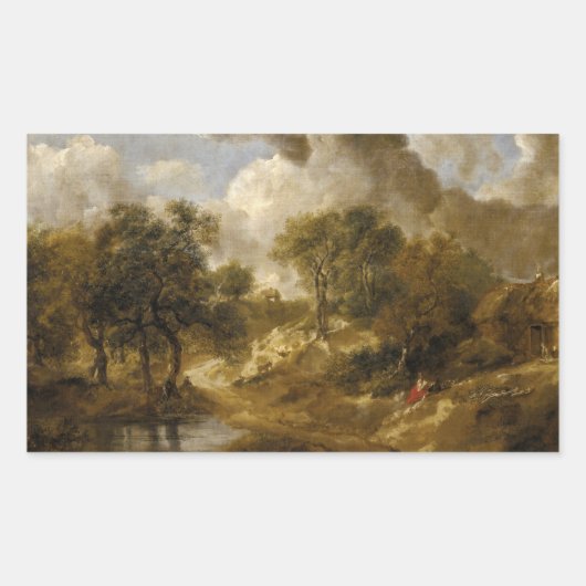 Thomas Gainsborough – サフォークの風景 長方形シール (正面)